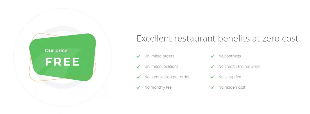 Excellent restaurant benefits