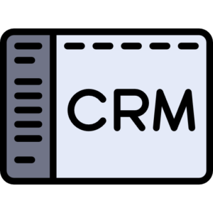 Clipart with letter "CRM" written on screen