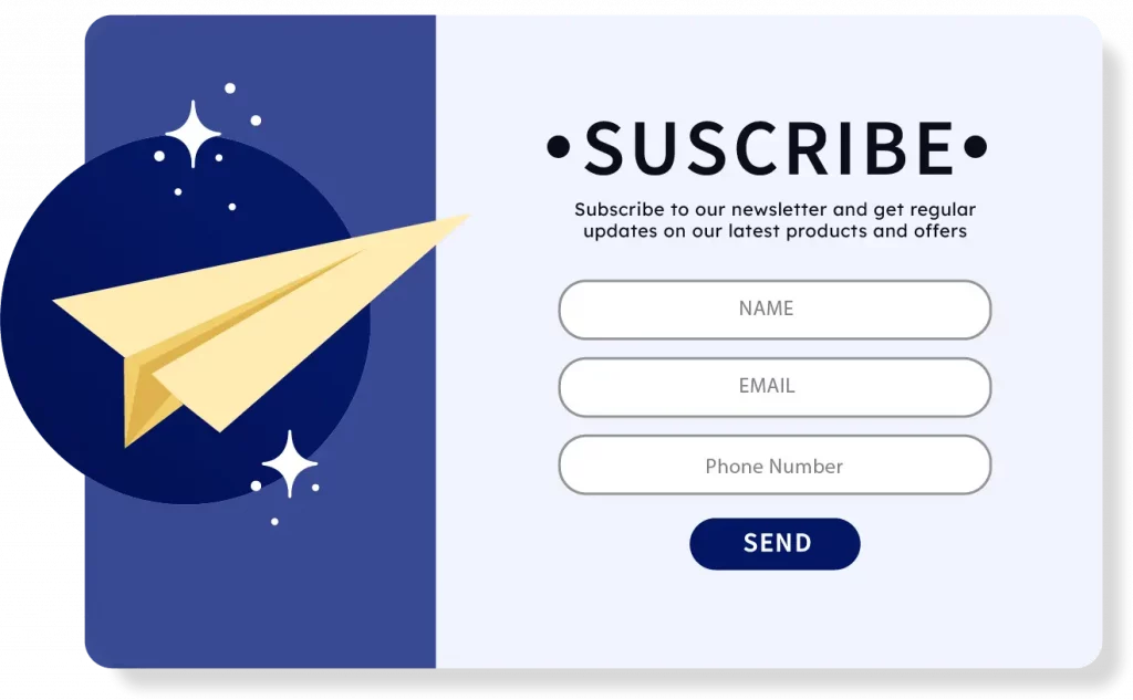 Graphic depicting newsletter subscription login