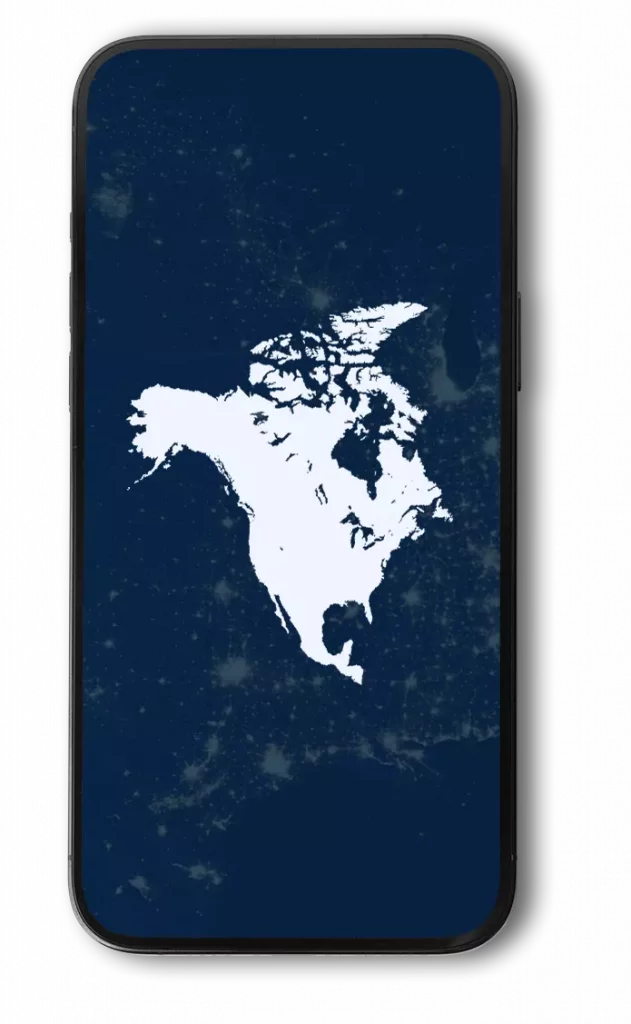 North America map mockup