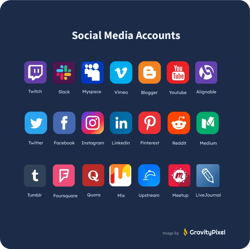 social media account platforms